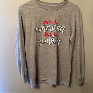 Grey long sleeve T-shirt